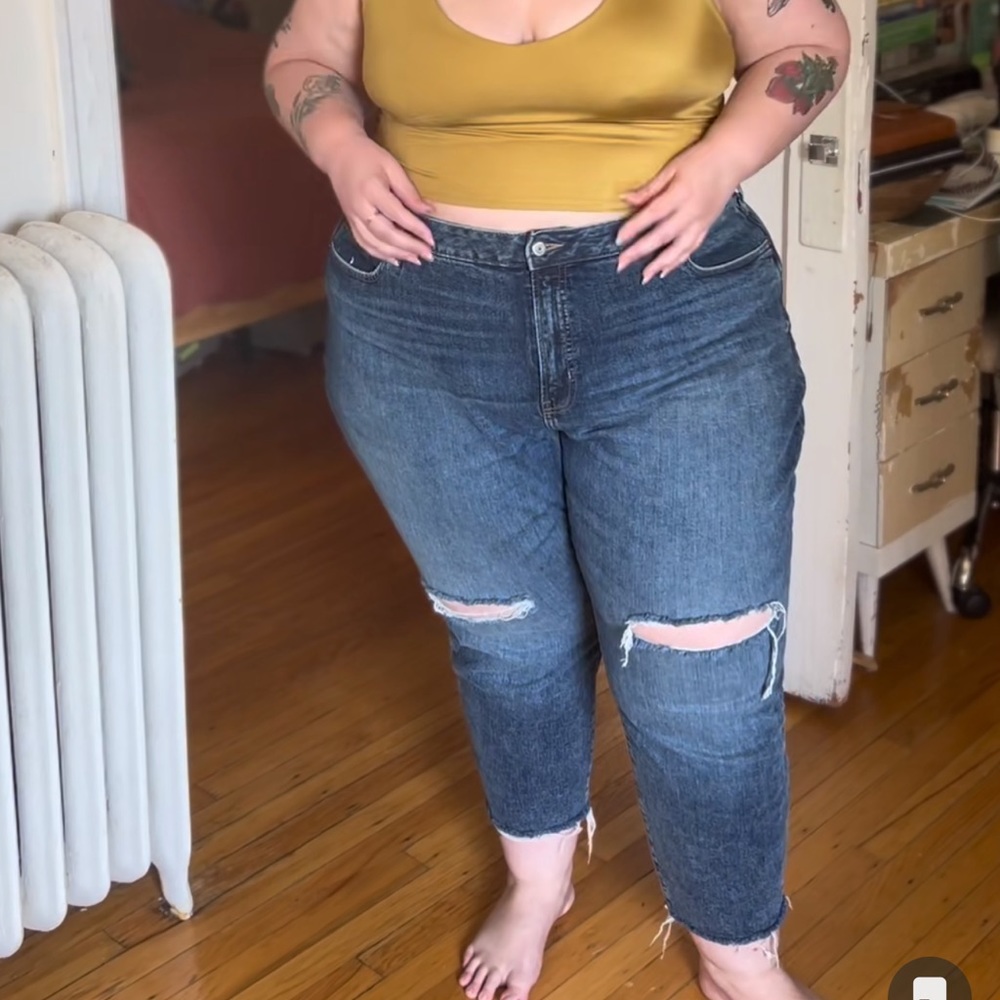 Old Navy high rise OG straight jeans as seen on tik tok